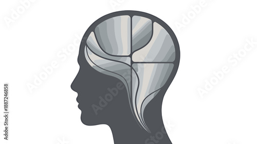 Illustration of a human brain, symbolizing intellect, thought, and cognitive processes.