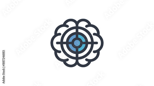 Focusing on the Target: An Illustration of the Human Mind.