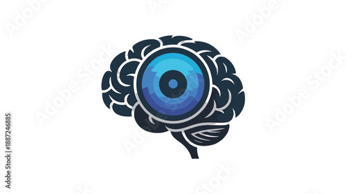 Eye in Brain - Intelligence and Vision Concept.