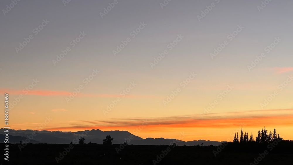 Fototapeta premium sunset in the city