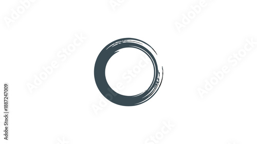 A minimalist zen circle, evoking tranquility and balance.