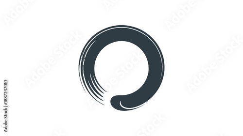 An Enso Brush Stroke: Serene Simplicity and Contemplation.