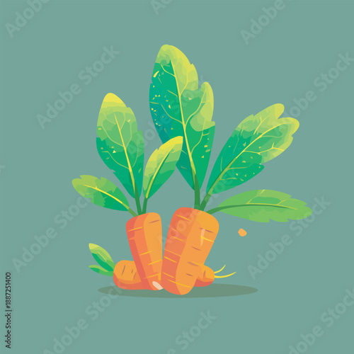 Carrot Plant with Lush Green Leaves