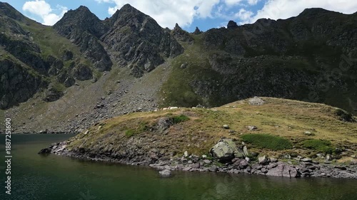 Scenic view of the Lacs d'Ayous in the French Pyrenees