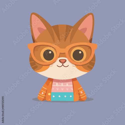 Adorable brown cat with playful eyes and whiskers