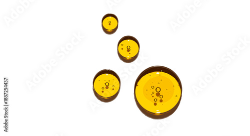 Aerial view of banana slices arranged in an ascending order on a clean background