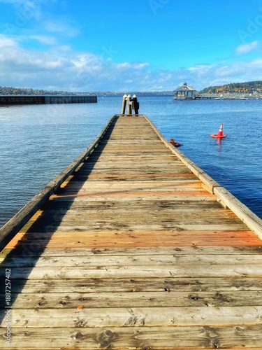 Gene Coulon Memorial Beach Park Autumn in Renton, near Seattle, Washington
