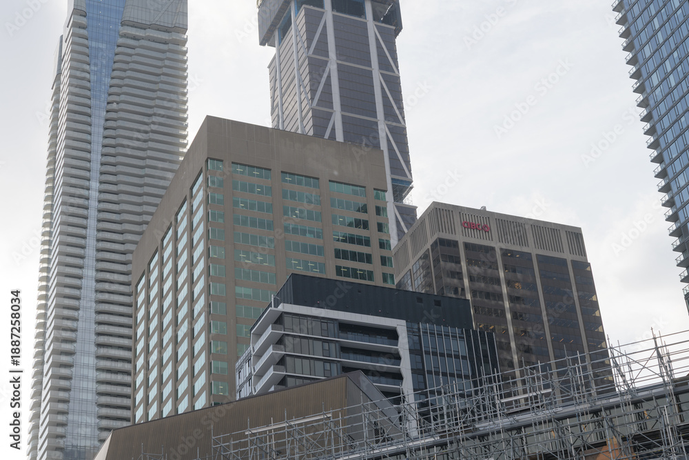 Fototapeta premium towers at the intersection of Bloor St and Yonge St (viewed from the north), Toronto
