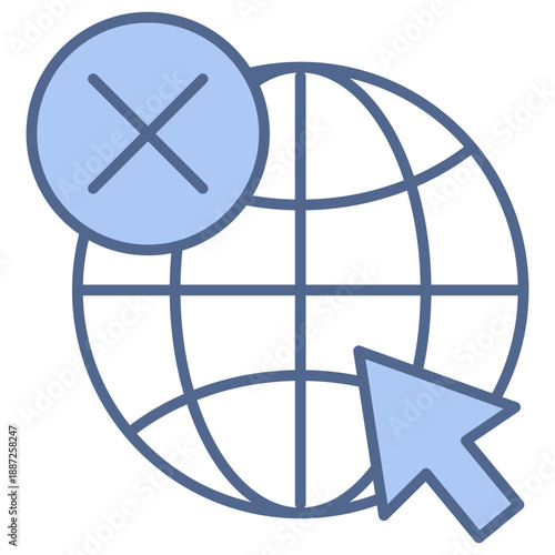 No Internet Blue Icon