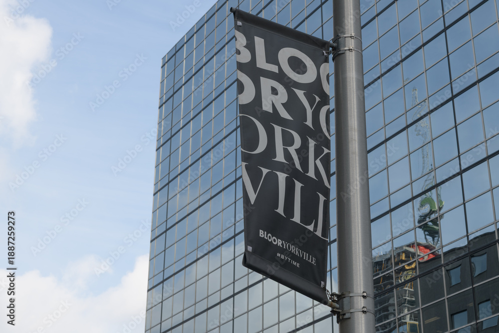 Obraz premium Bloor Yorkville identity banner in Toronto