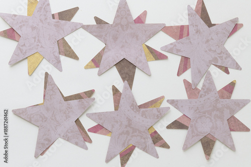 set of layered paper stars
