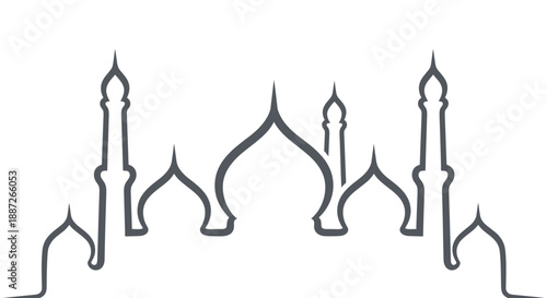 Elegant mosque architecture in modern minimalist design