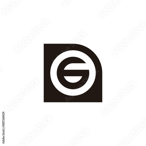 Number 6 file, circle geometric symbol simple logo vector
