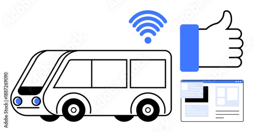 Smart transportation. Smart transportation integrates connected vehicles, wireless access, and online platforms for public transit management. Smart transportation optimizes efficiency and user