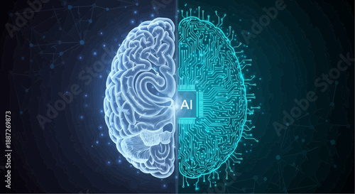 Human brain merges with ai circuitry in futuristic neural network