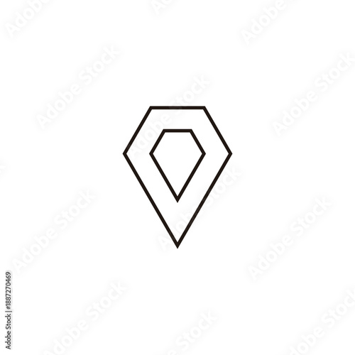 Diamond, line geometric symbol simple logo vector Free Download Diamond, line geometric symbol simple logo vector - GFXLoad