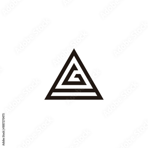 Free Download Letter G in 8, triangle geometric symbol simple logo vector - GFXLoad