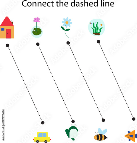 Diagonal Dash Left Slanted Line Practice
