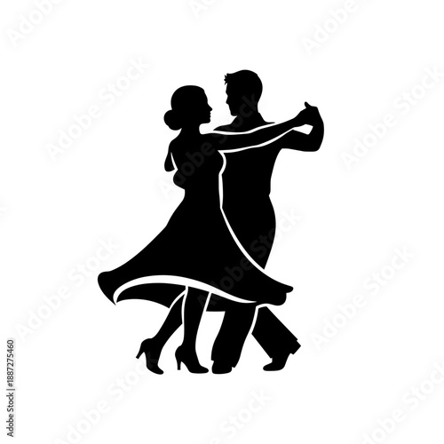 Couple Dancing Together in Silhouette 1.