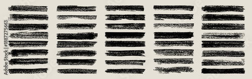 Long grunge brush strokes, lines, ink smudges, hand-drawn scribble shapes. Handmade sketchy marks acrylic stains, charcoal streaks. Paint textures, brush effect. Marker underline. Vector illustration