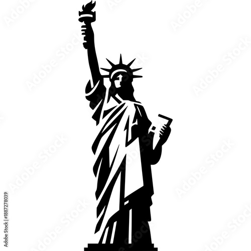 Bild auf Leinwand Statue of Liberty Vector Icon