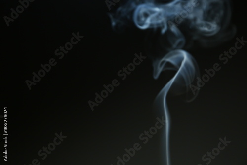 Wallpaper Mural Blue smooth texture smoke from incense aroma stick in motion rising above in holiday celebration with empty copy space dark background. Yoga calm meditation, relaxation concept	
 Torontodigital.ca