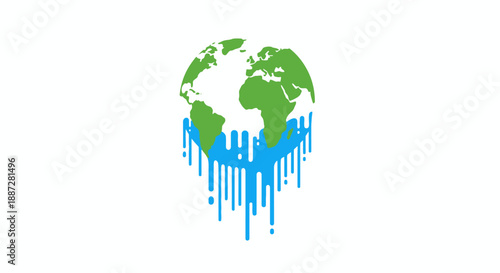 Globe with Water Droplets