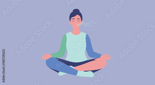 Man Meditating in Lotus Position