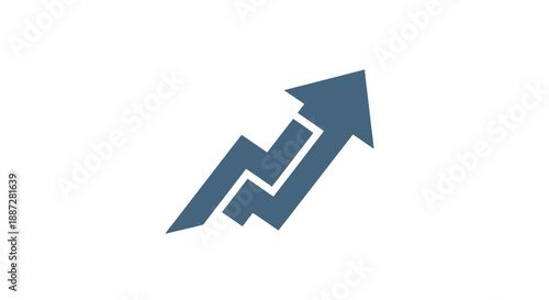 Upward trend graph with arrow