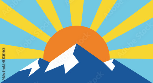 Mountain Landscape at Sunrise