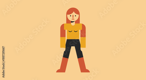 Female character with red hair and orange clothing