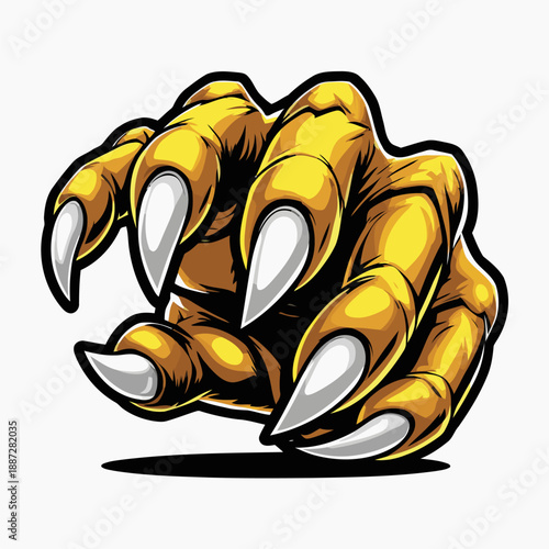 scary monster claw vector illustration