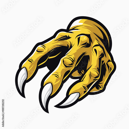 scary monster claw vector illustration