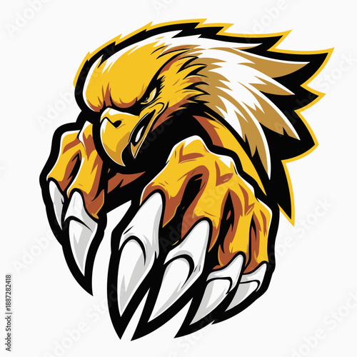 scary monster claw vector illustration