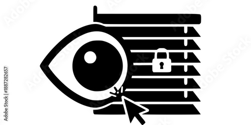 Data Privacy Private Eye Shutter Icon