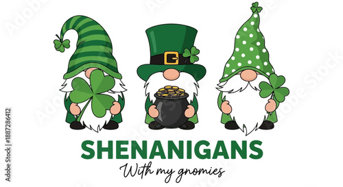 St. Patrick's Day Gnomes Shenanigans With My "Gnomies" and Pot of Gold