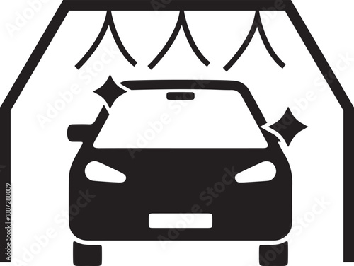 Car Wash Service Icon - Auto Cleaning and Detailing