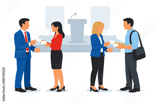 Professional networking event with business professionals