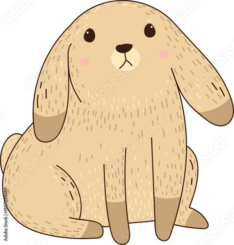 Bunny Sitting Cartoon