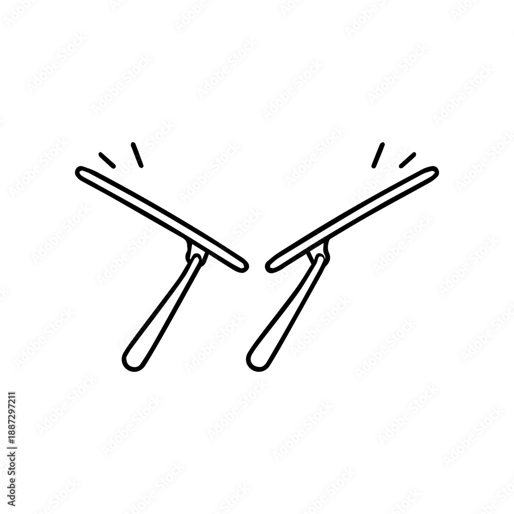 Obraz premium wipers vector line icon on a white background. Vector line icon on a white background