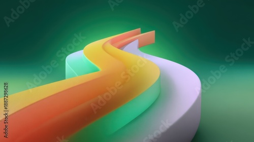 Free Download Colorful gradient curves winding through space, creating a dynamic abstract landscape with smooth lines and vibrant hues for modern design projects - GFXLoad