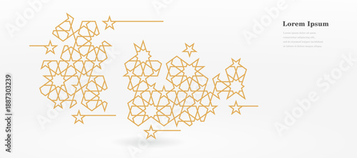 幾何学 抽象 星型 レトロ ラマダン パターン 背景