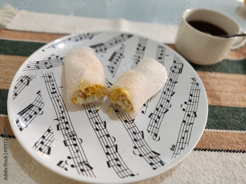 cup of coffee and tapioca 