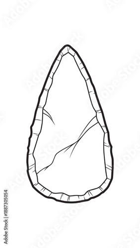 Minimalist line drawing of a single tooth dental illustration with clean outline.