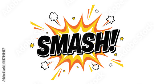 Comic Book Explosion Smash Text Effect.