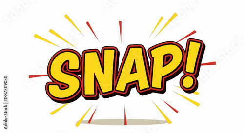 Vibrant Comic Style Snap Text Graphic.
