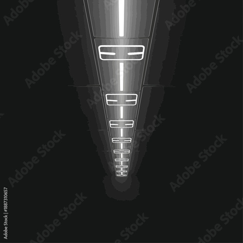 Abstract Light Tunnel Perspective
