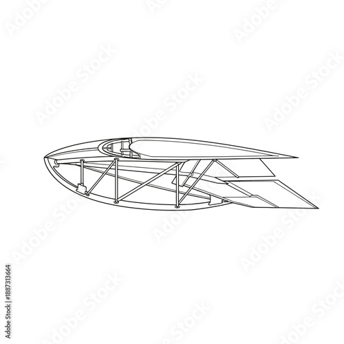 Airplane wing structure drawing