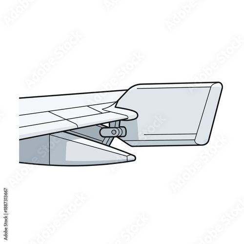 Airplane Winglet and Flap Detail