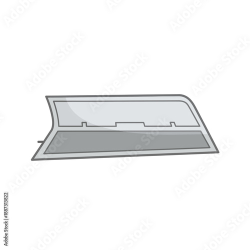 Minimalist vector illustration of a car vent or dashboard component.